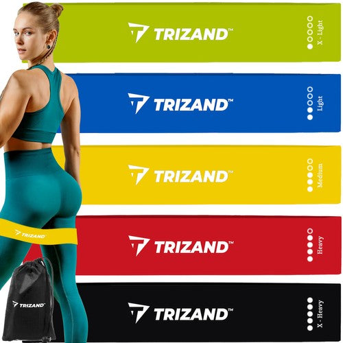 Комплект ластици за упражнения - 5 бр Trizand 21955