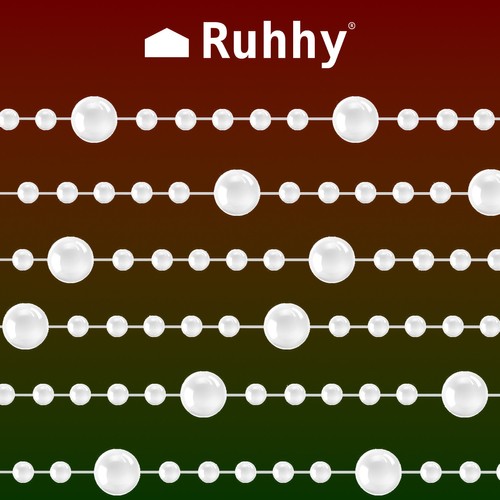 Коледен гирлянд за елха - перли 5м Ruhhy 22499