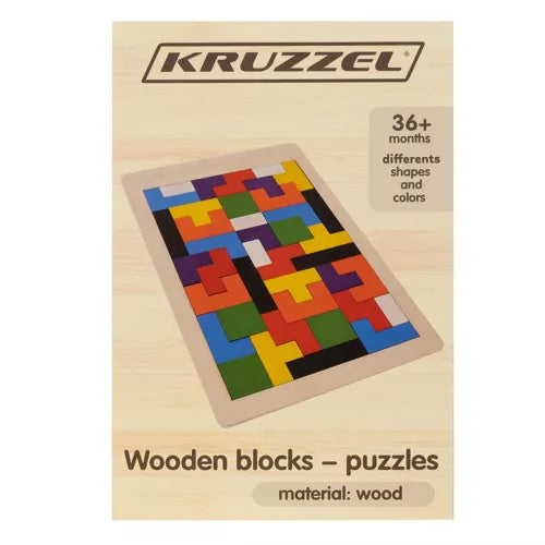 Дървен пъзел/тетрис Kruzzel 22667