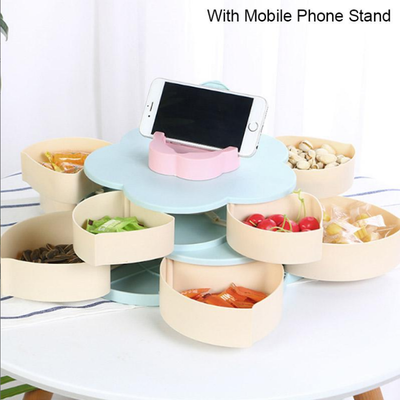 Rotating 2-in-1 candy jewellery organiser with phone holder