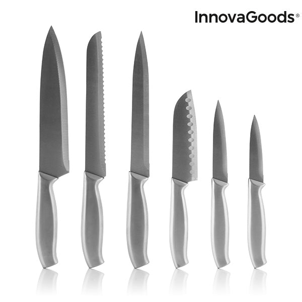 Комплект Ножове с Поставка от Дърво Spartan InnovaGoods 7 части