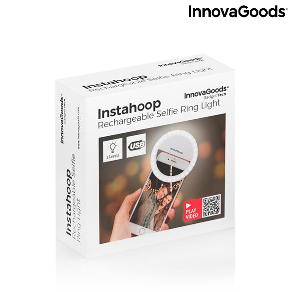 Презареждащ се  Светлинен Пръстен за Селфи Instahoop InnovaGoods