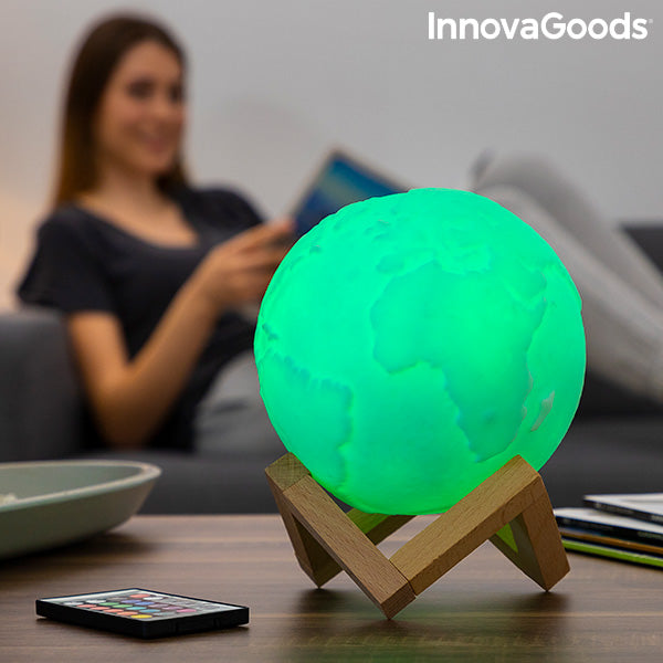 Акумулаторна LED Лампа Планета Земя Worldy InnovaGoods