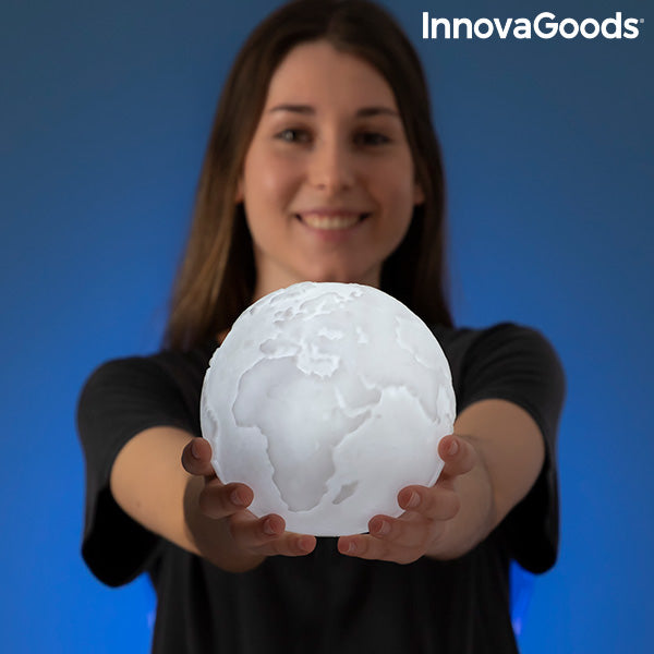 Акумулаторна LED Лампа Планета Земя Worldy InnovaGoods