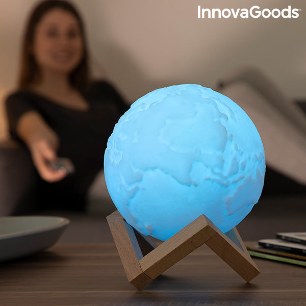 Акумулаторна LED Лампа Планета Земя Worldy InnovaGoods