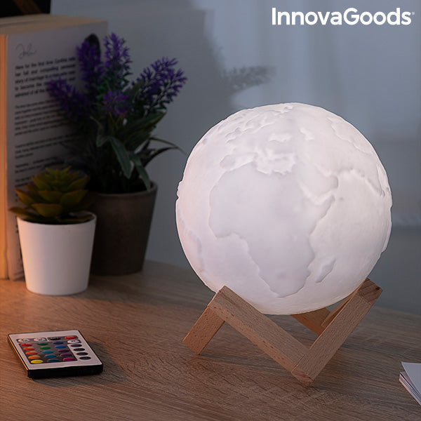 Акумулаторна LED Лампа Планета Земя Worldy InnovaGoods