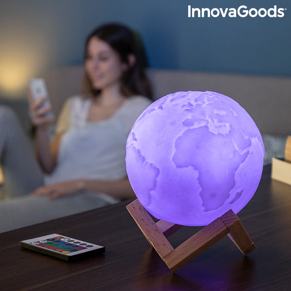 Акумулаторна LED Лампа Планета Земя Worldy InnovaGoods