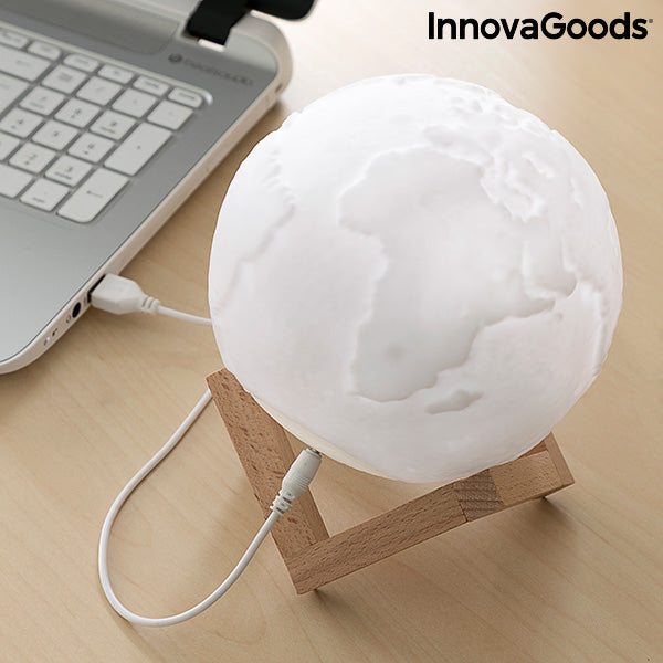 Акумулаторна LED Лампа Планета Земя Worldy InnovaGoods