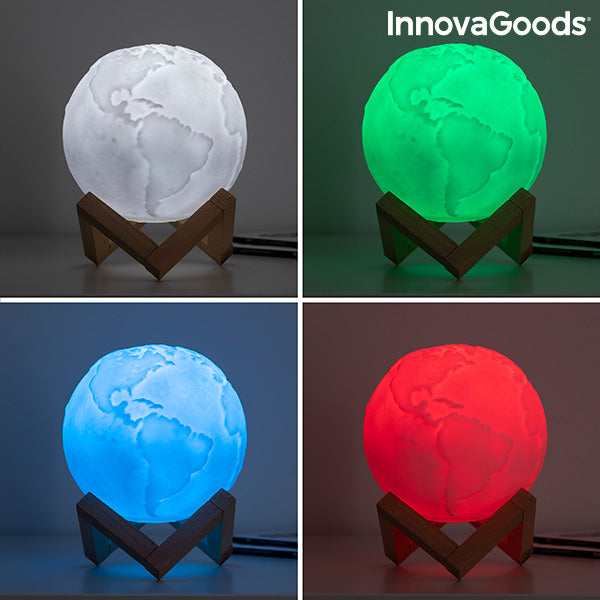 Акумулаторна LED Лампа Планета Земя Worldy InnovaGoods