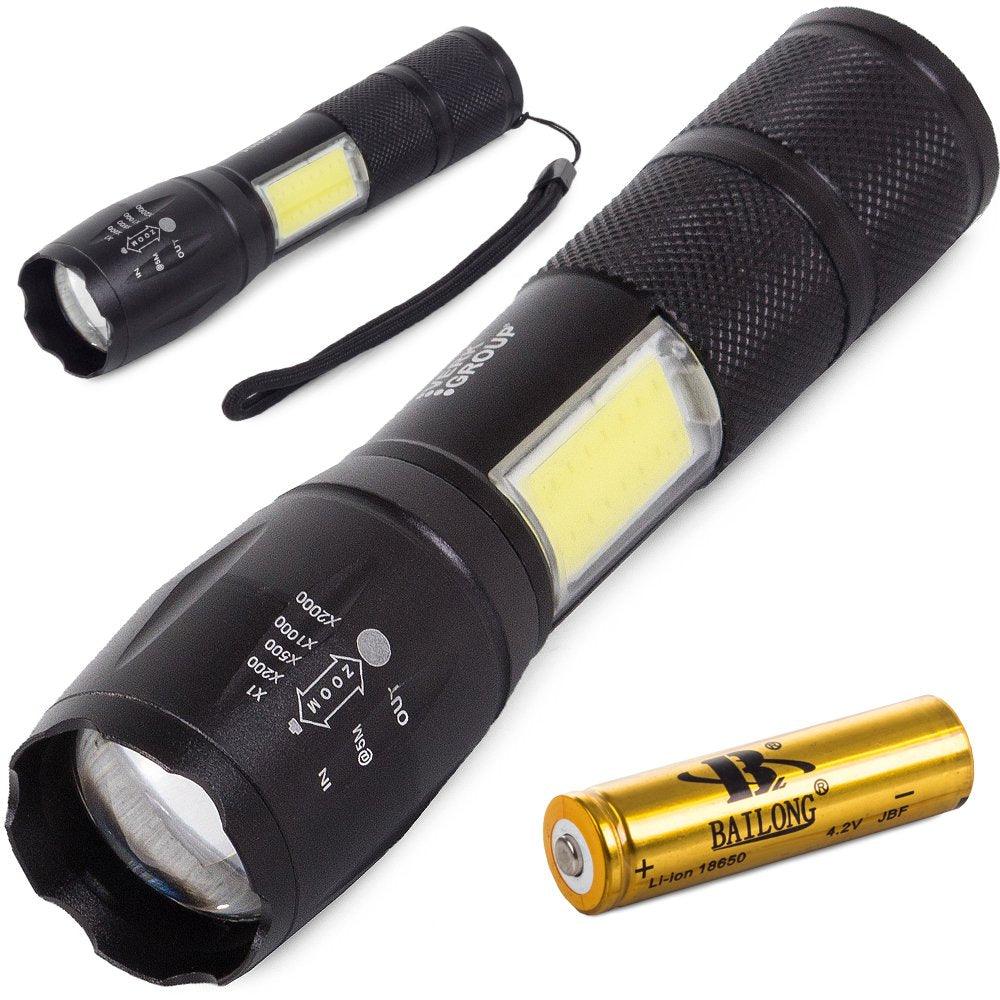 Bailong tactical led cree zoom XML t6 COB фенерче - ELIARD.BG