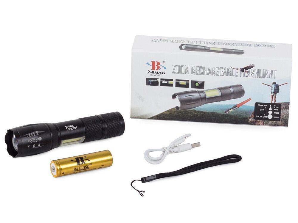 Bailong tactical led cree zoom XML t6 COB фенерче - ELIARD.BG