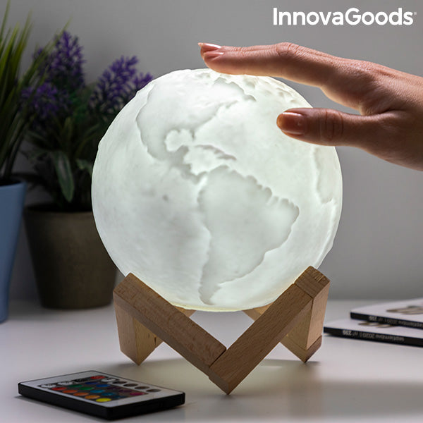 Акумулаторна LED Лампа Планета Земя Worldy InnovaGoods