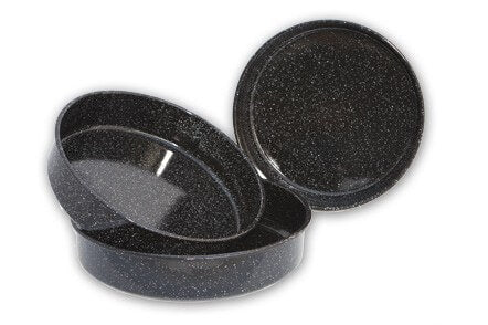 Кръгла тава за печене с дълбочина 36 cm черна – емайл