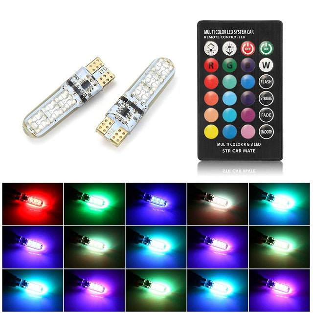 LED светодиоди за фарове на кола с променящи се цветове и дистанционно Ray 9 RGB