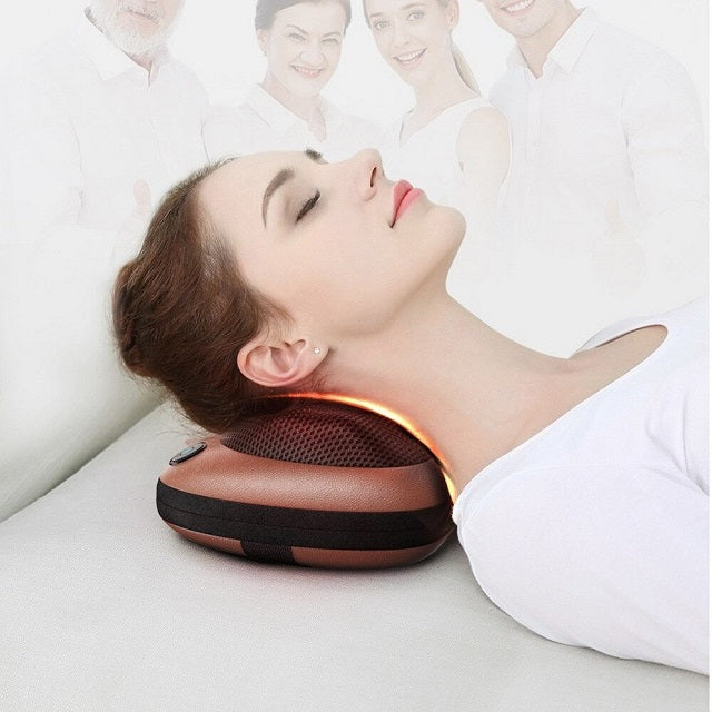 Магнитна масажираща възглавница Шиацу масаж за гръб, врат и рамене Massage Pillow