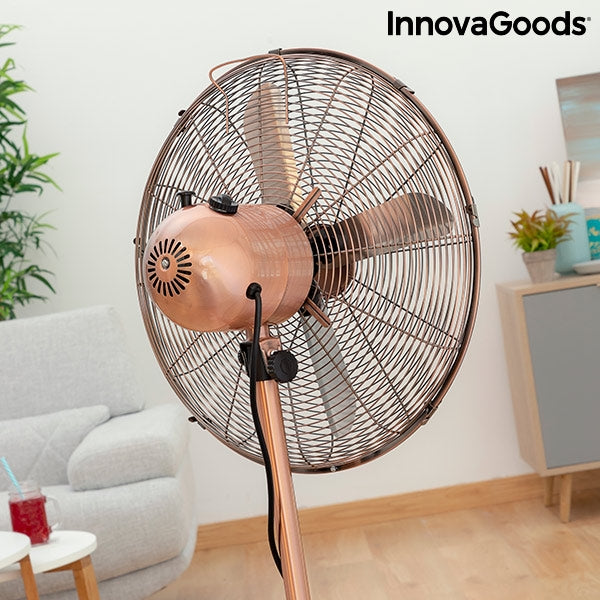 Вентилатор с крака Copper Retro InnovaGoods Ø 40 cm 55W