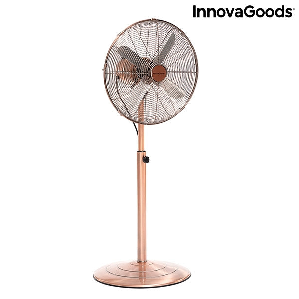 Вентилатор с крака Copper Retro InnovaGoods Ø 40 cm 55W