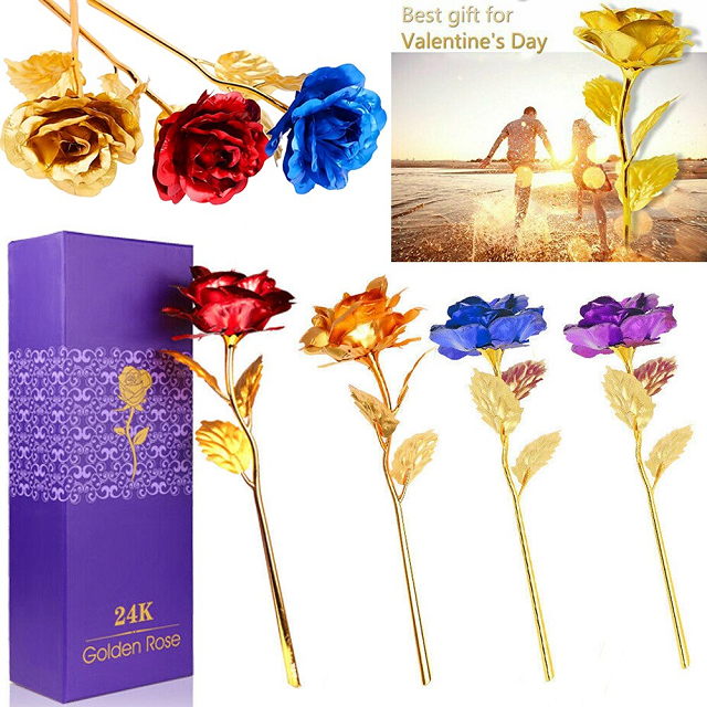 Вечна роза със златно покритие 24K Golden Rose