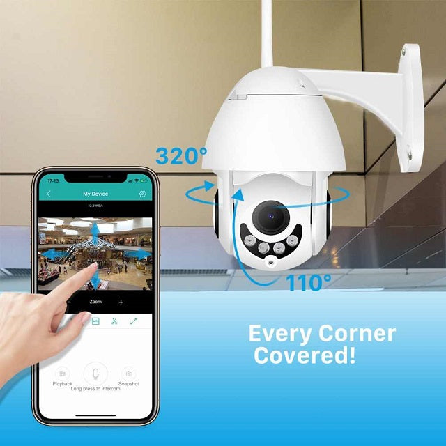 Водоустойчива WiFi камера за външно наблюдение IP Smart Wireless HD 720P за Android и Ios 1