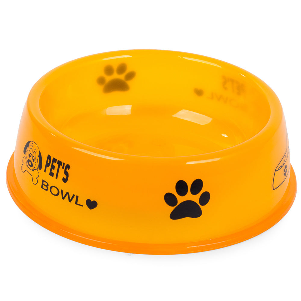 Пластмасова купа за куче котка за вода 0.6л оранжева