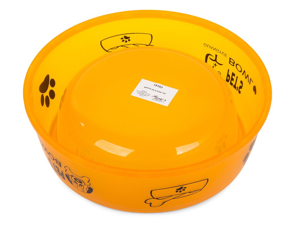 Пластмасова купа за куче котка за вода 0.6л оранжева
