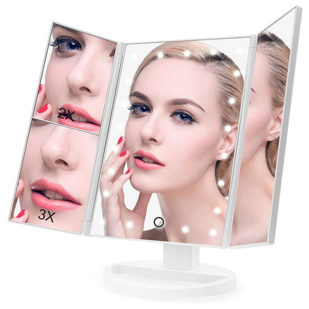 LED осветено увеличително козметично огледало