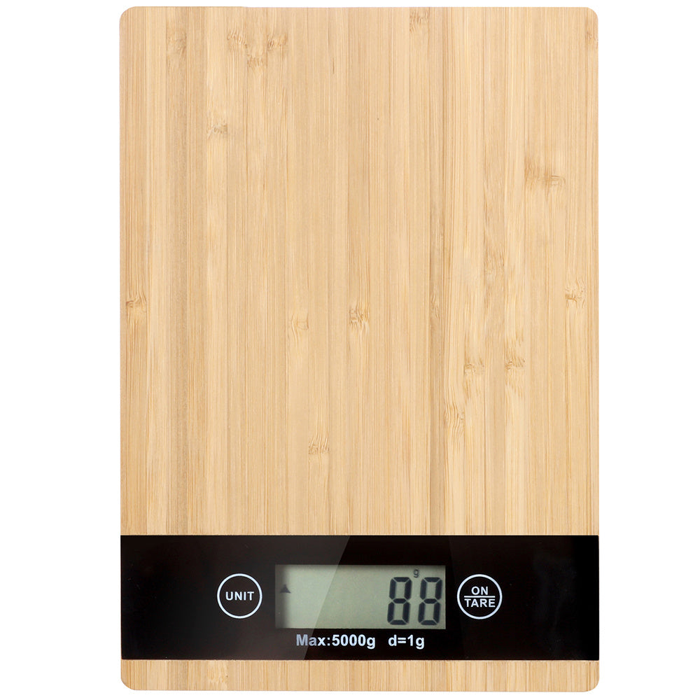 Електронна бамбукова LCD кухненска везна до 5 кг