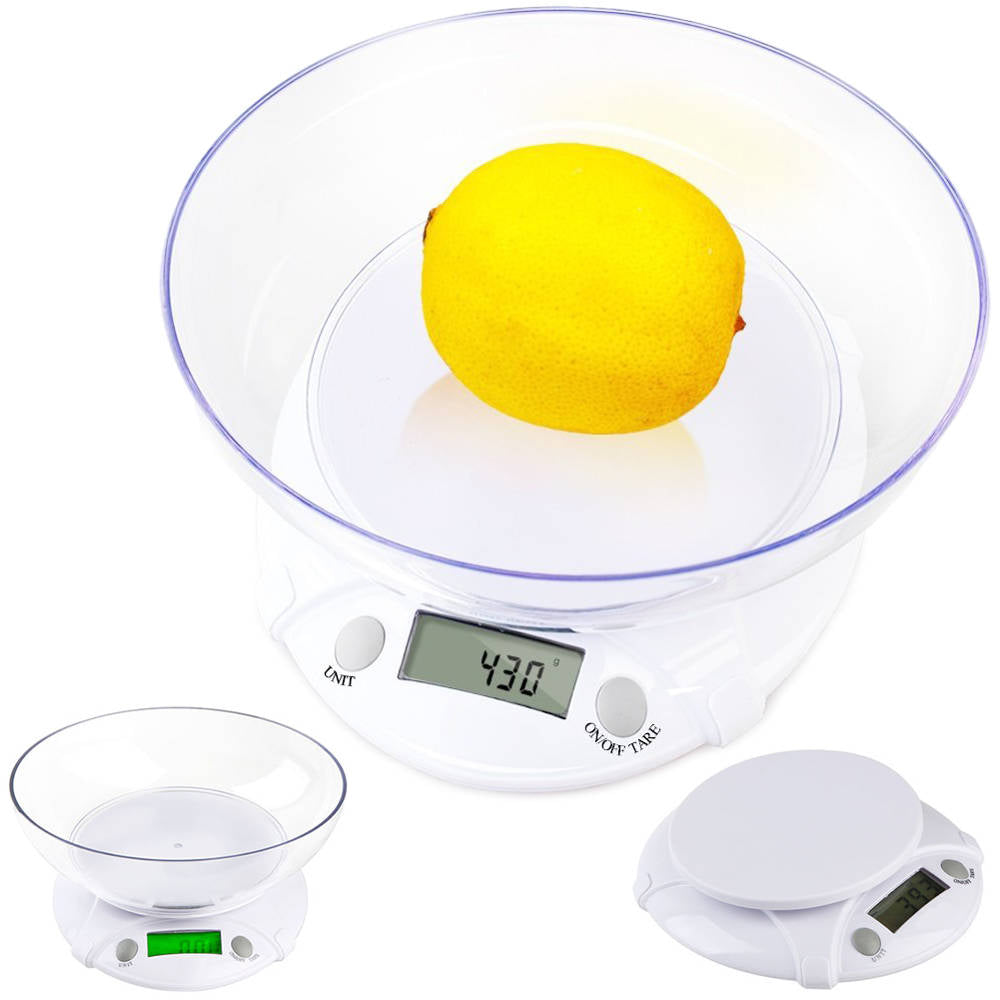 Кухненска везна с LCD подсветка и купа 7 кг / 1 гр