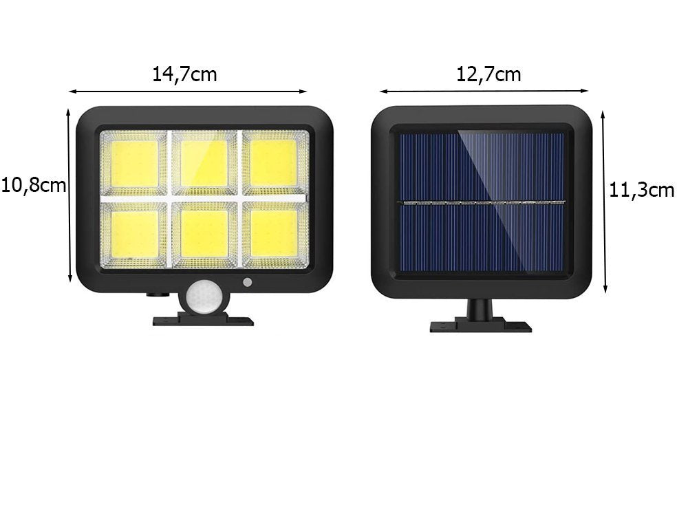 120 led соларна лампа със сензор за движение и здрач
