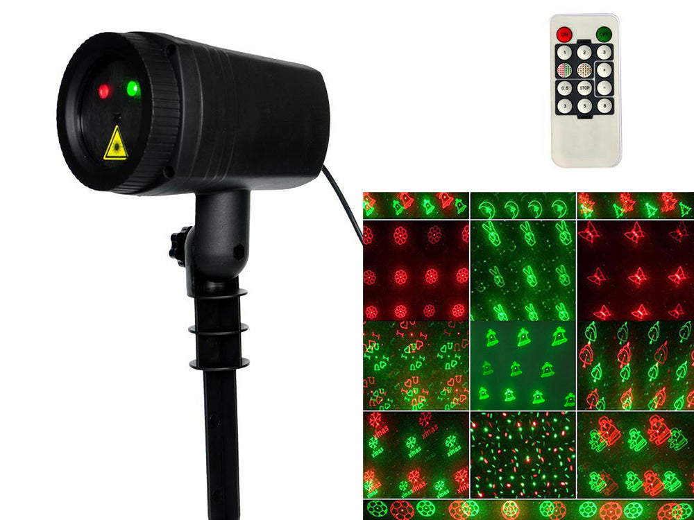 Коледен лазерен проектор водоустойчиво дистанционно управление