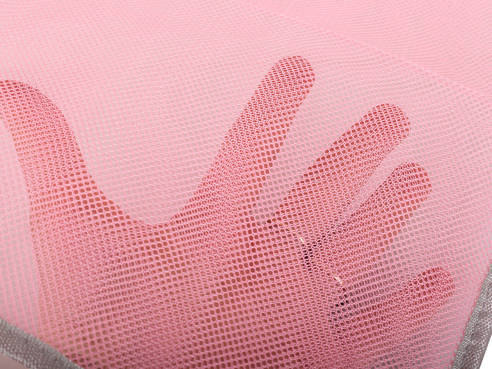 Мрежеста плажна постелка без пясък розов цвят 200х200см