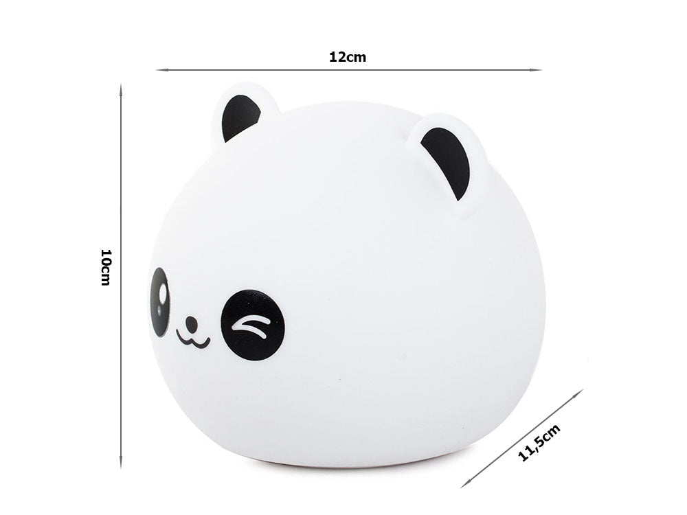 Детска нощна лампа led rgb panda touch
