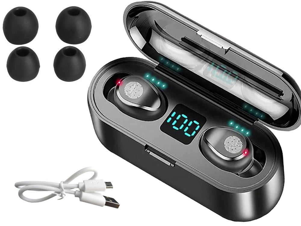 Безжични слушалки bluetooth f9 powerbank