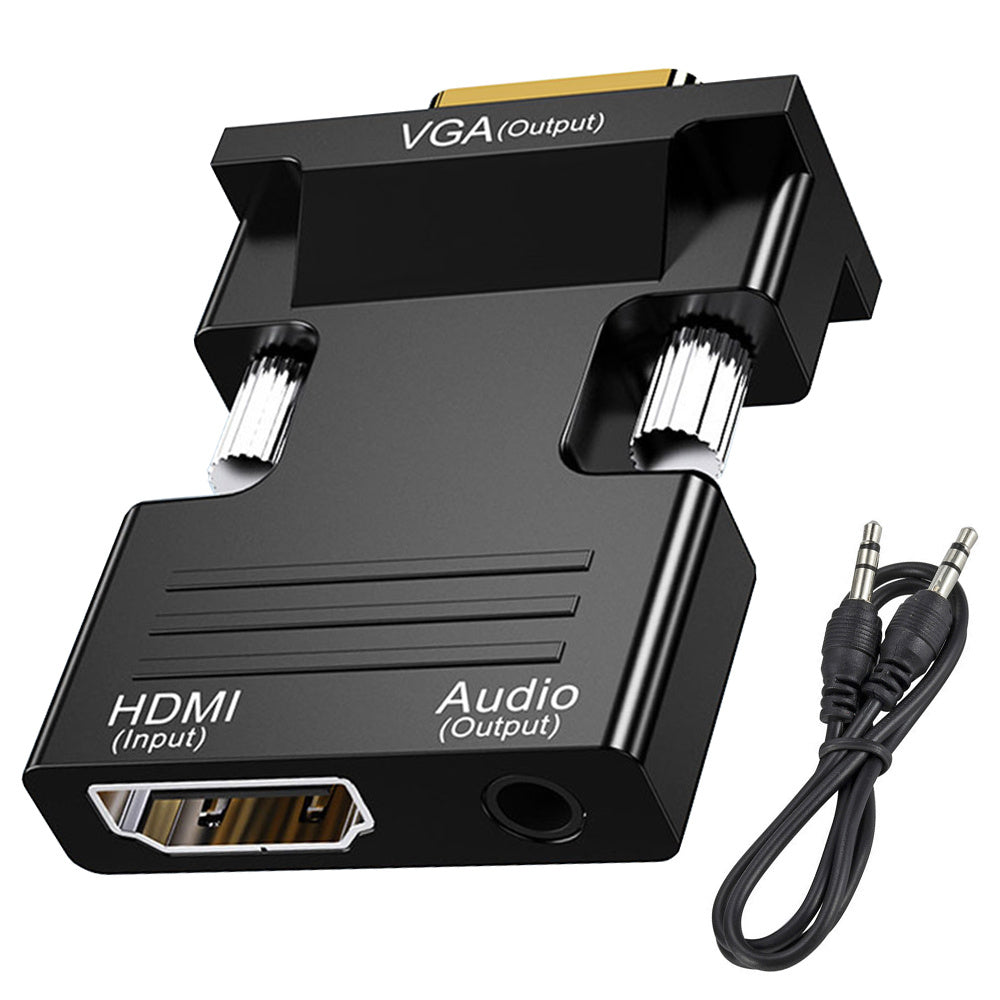 Преходник конвертор от hdmi към vga d-sub аудио звук