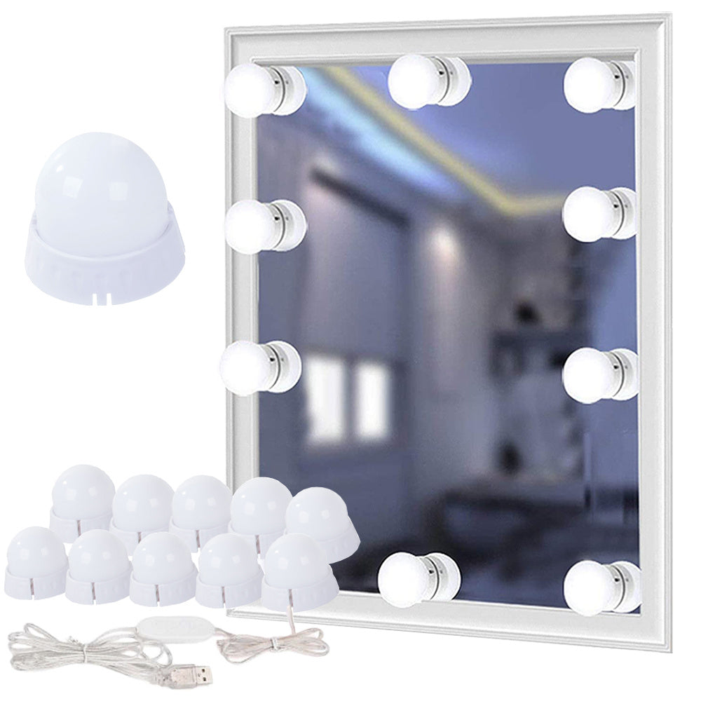 LED осветители за огледало, комплект гримове, 10 бр