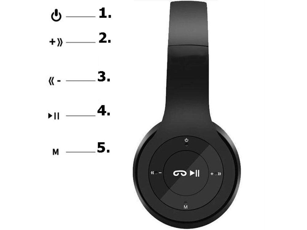 Безжични слушалки p47 bluetooth mp3 микрофон