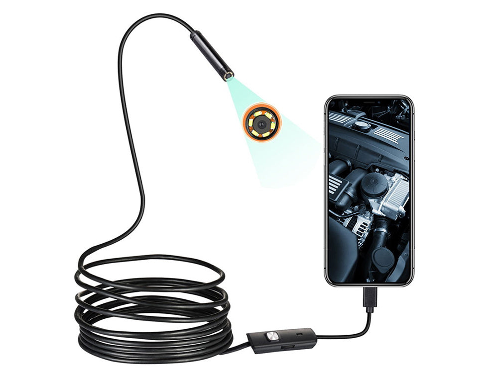 Камера за инспекция на ендоскоп android PC usb 5m led