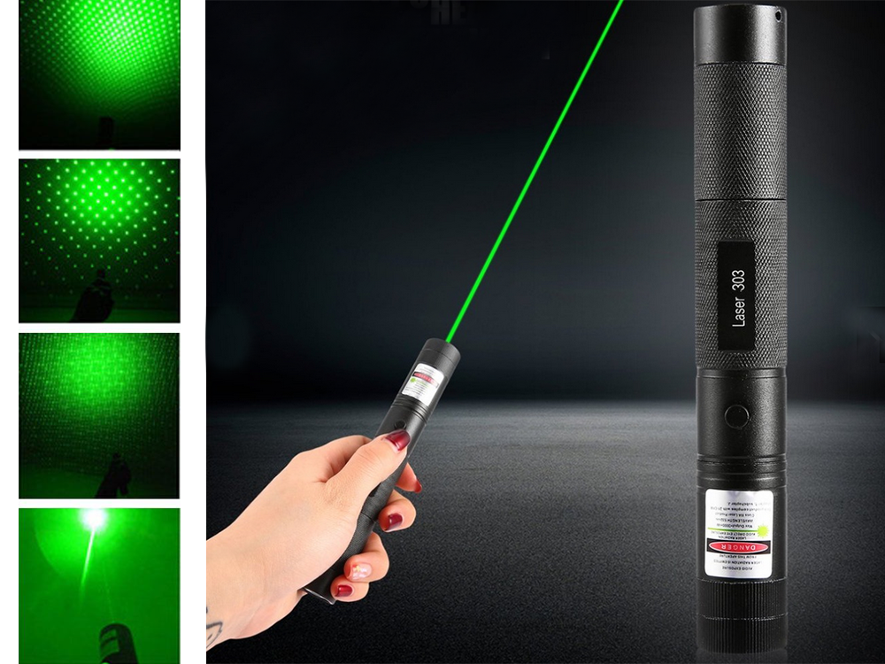 Силна точка зелена лазерна лазерна показалка