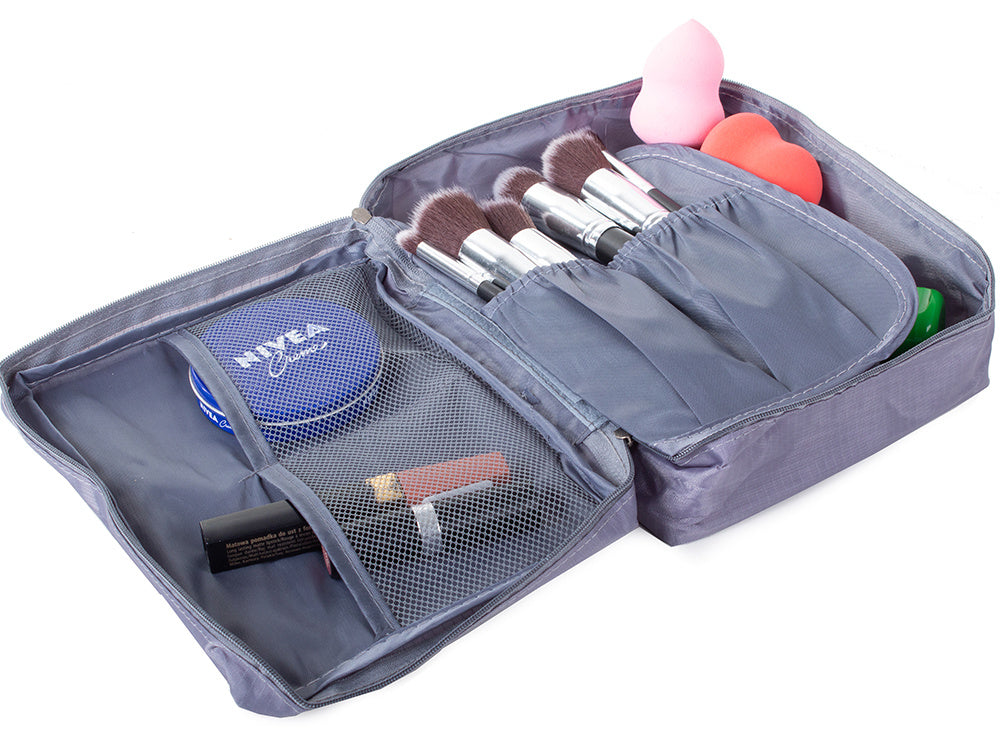 Пътна козметична чанта органайзер за пътуване чанта сива