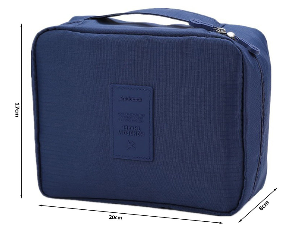 Пътна козметична чанта органайзер за пътуване чанта синьо
