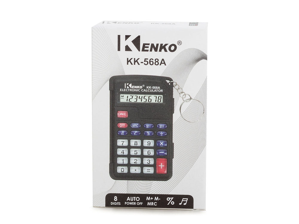 Джобен калкулатор 8 цифри ключодържател сгъваема кутия