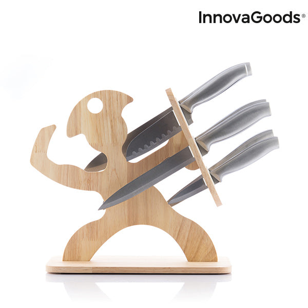 Комплект Ножове с Поставка от Дърво Spartan InnovaGoods 7 части