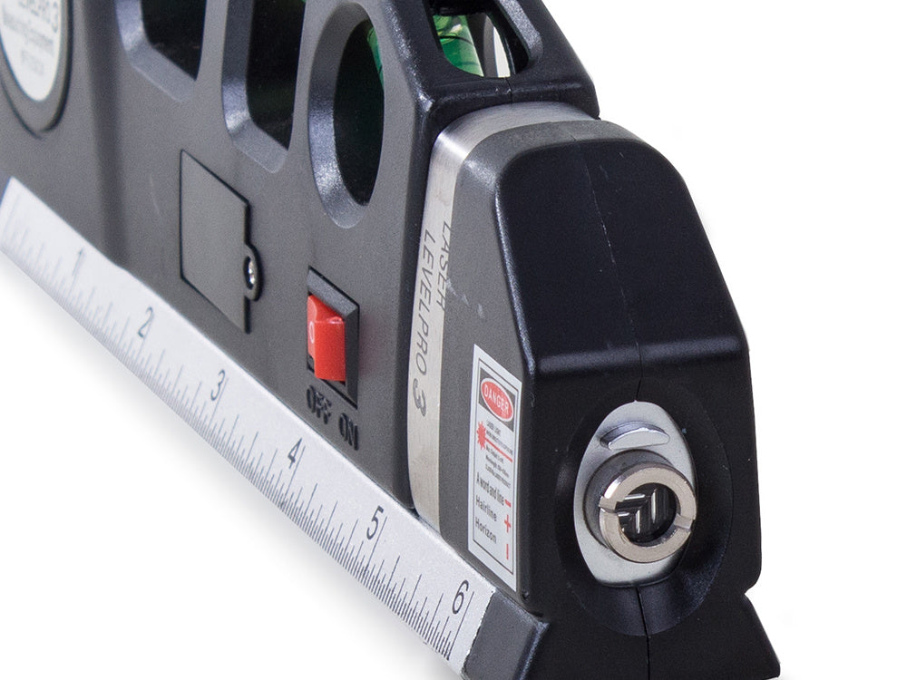Лазерен нивелир с рулетка 250 см Измерете лазерни инчове