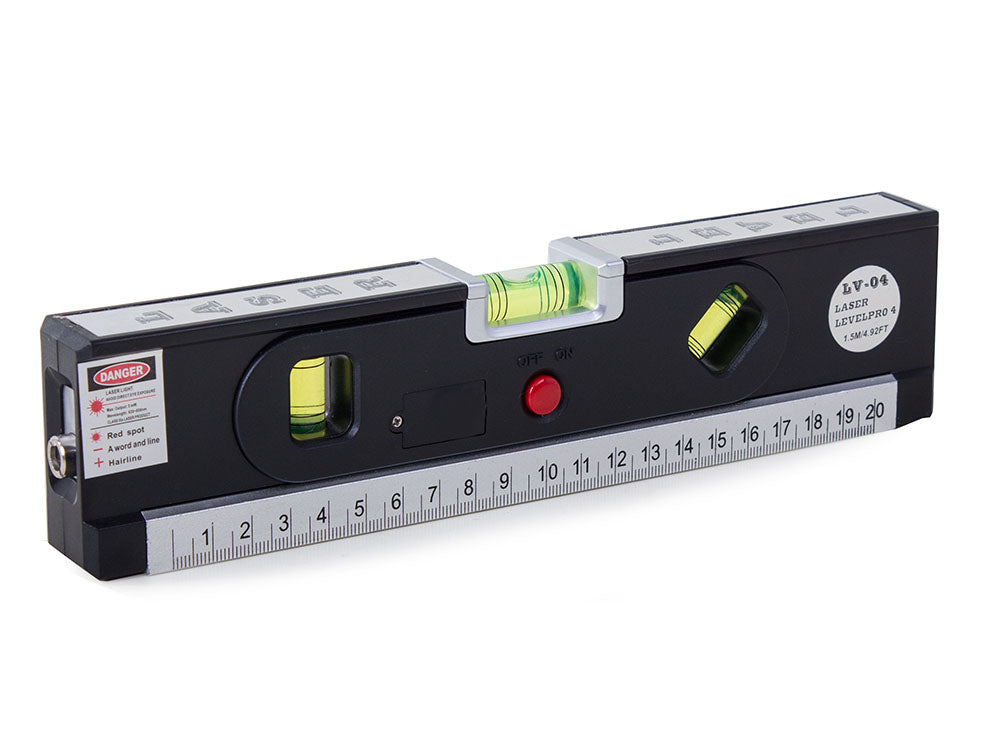 Лазерен нивелир с рулетка 250 см измерва лазерни инчове
