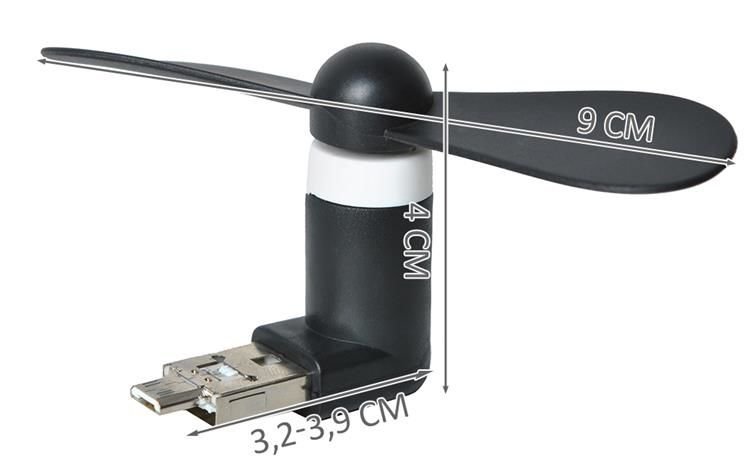 Черен микро USB вентилатор - ELIARD.BG