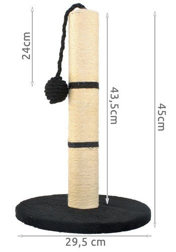 Драскалка за котки - черен стълб 45см - ELIARD.BG