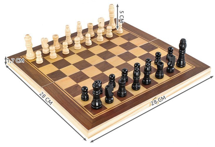 Дървени фигури за шах 30х30см - ELIARD.BG