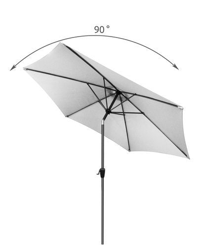Градински/плажен чадър 3м - светло сив - ELIARD.BG