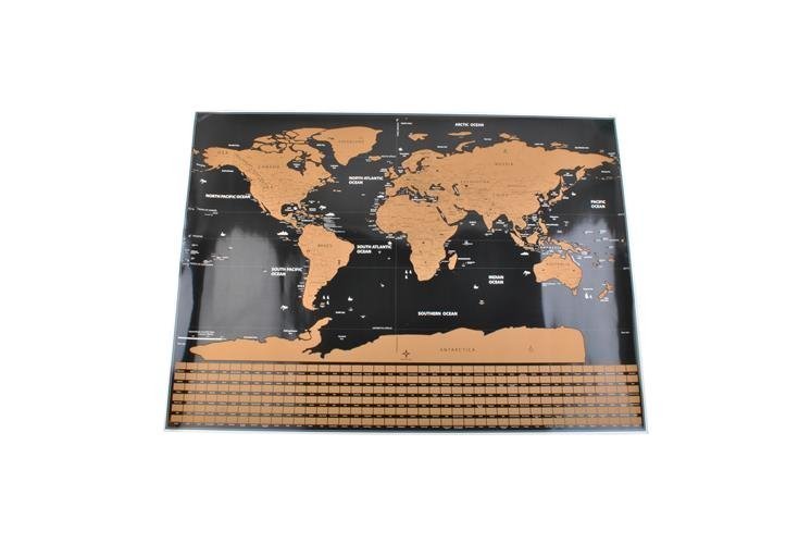 Карта на света - скреч карта със знамена - ELIARD.BG