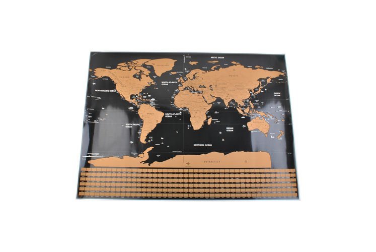 Карта на света - скреч карта със знамена + аксесоари - ELIARD.BG